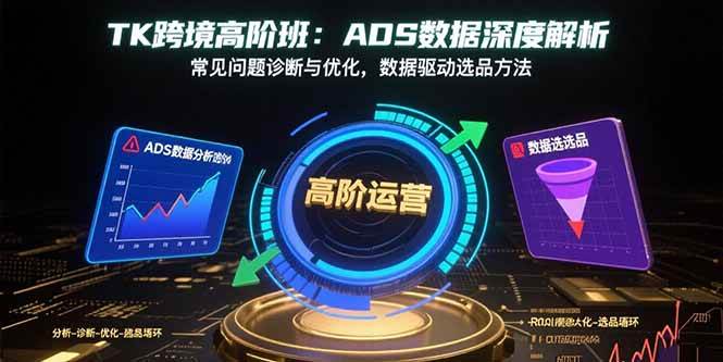 图片[1]-TK跨境高阶班：ADS数据深度解析，常见问题诊断与优化，数据驱动选品方法