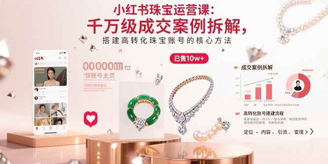 图片[1]-小红书珠宝运营课：千万级成交案例拆解，搭建高转化珠宝账号的核心方法