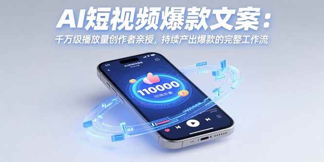 图片[1]-AI短视频爆款文案：千万级播放量创作者亲授，持续产出爆款的完整工作流