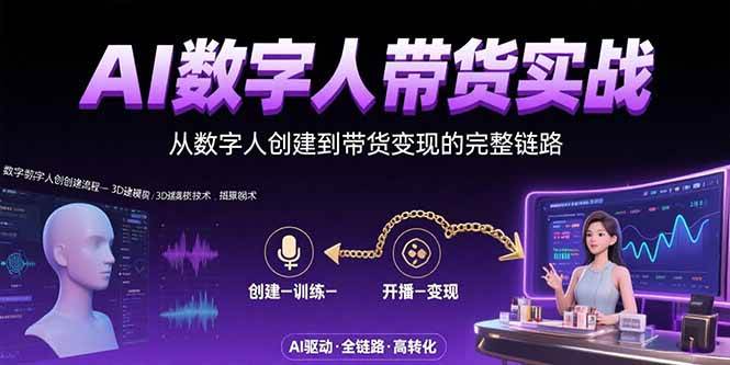图片[1]-AI数字人+带货实战：从数字人创建到带货变现的完整链路
