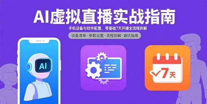 图片[1]-AI虚拟直播实战指南，手机设备与软件配置，零基础7天开播全流程拆解