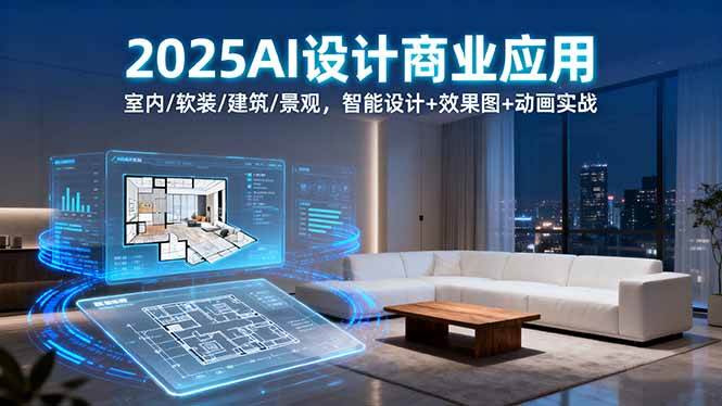 图片[1]-2025AI设计商业应用：室内/软装/建筑/景观，智能设计+效果图+动画实战
