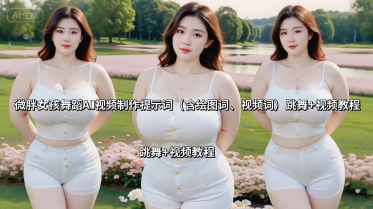 微胖女孩舞蹈AI视频制作提示词（含绘图词、视频词） 跳舞+视频教程|云雀资源分享