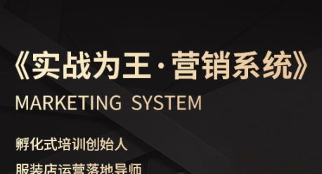 服装老板必修课《实战为王-营销系统》实现业绩被动式增长|云雀资源分享