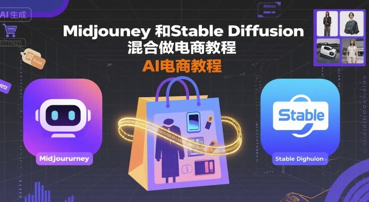 Midjourney和Stable Diffusion混合做电商教程-ai电商教程|云雀资源分享