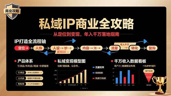 私域IP商业全攻略，从定位到变现，年入千万落地指南|云雀资源分享