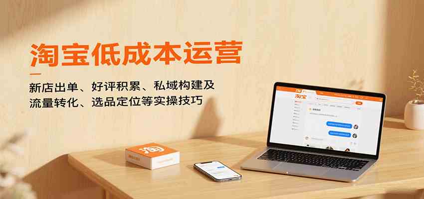 淘宝低成本运营，新店出单、好评积累、私域构建及流量转化、选品定位等实操技巧|云雀资源分享