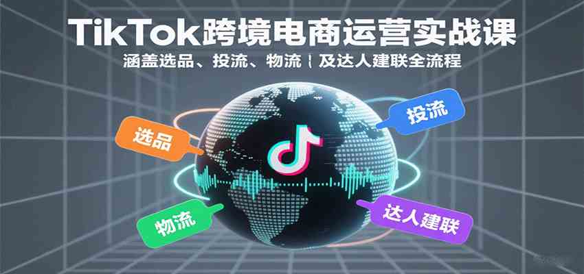 TikTok跨境电商运营实战课：涵盖选品、投流、物流及达人建联全流程|云雀资源分享