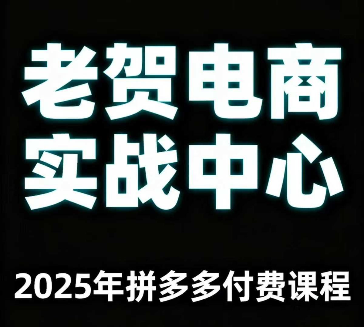 老贺电商2025年拼多多付费课程，用通俗易懂的方法告诉你多多怎么玩|云雀资源分享