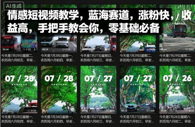 情感短视频教学，蓝海赛道，涨粉快，收益高，手把手教会你，零基础必备|云雀资源分享