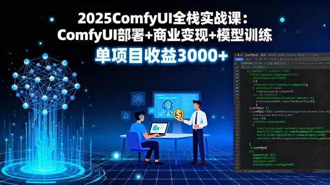 2025ComfyUI全栈实战课：ComfyUI部署+商业变现+模型训练，单项目收益3000+|云雀资源分享