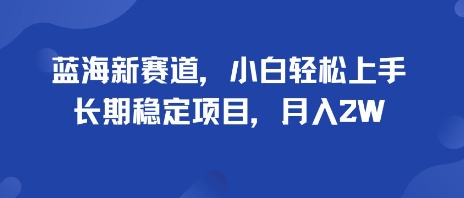 蓝海新赛道，小白轻松上手，长期稳定项目，月入2W|云雀资源分享