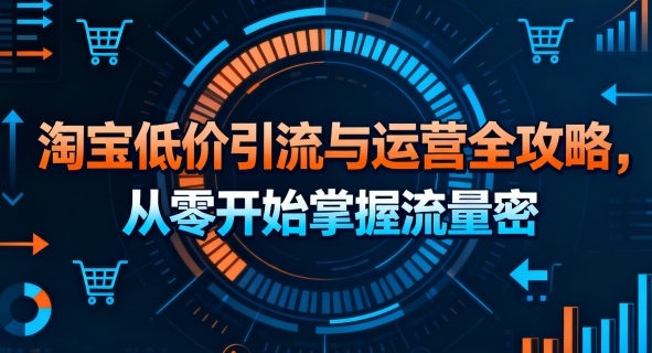 淘宝低价引流与运营全攻略，从零开始掌握流量密码|云雀资源分享