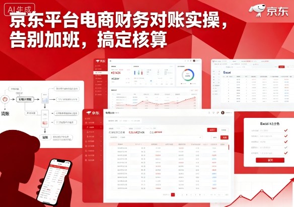 京东平台电商财务对账实操，告别加班，搞定核算|云雀资源分享
