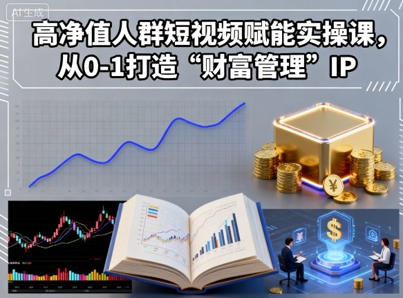 高净值人群短视频赋能实操课，从0-1打造“财富管理”IP|云雀资源分享