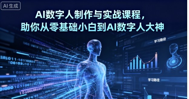 AI数字人制作与实战课程，助你从零基础小白到AI数字人大神|云雀资源分享
