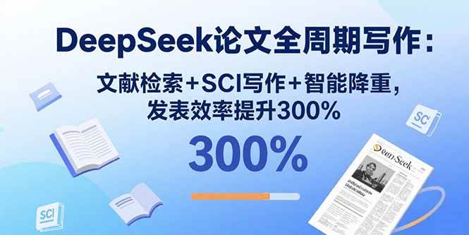 图片[1]-DeepSeek论文全周期写作：文献检索+SCI写作+智能降重，发表效率提升300%