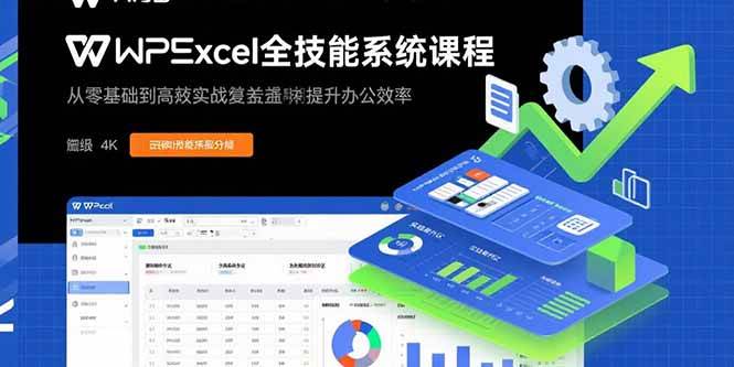 图片[1]-WPS Excel全技能系统课程：从零基础到高阶实战全覆盖，全面提升办公效率