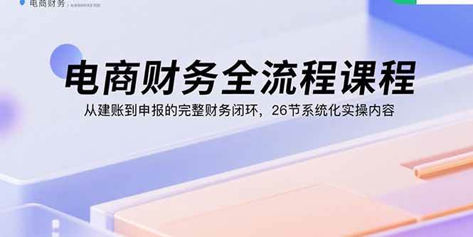图片[1]-电商财务全流程课程：从建账到申报的完整财务闭环，26节系统化实操内容