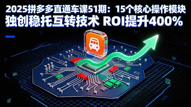 图片[1]-2025拼多多直通车课51期：15个核心操作模块 独创稳托互转技术 ROI提升400%