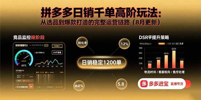 图片[1]-拼多多日销千单高阶玩法：从选品到爆款打造的完整运营链路（8月更新）