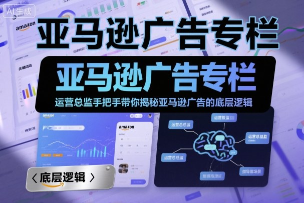 亚马逊广告专栏：运营总监手把手带你揭秘亚马逊广告的底层逻辑|云雀资源分享