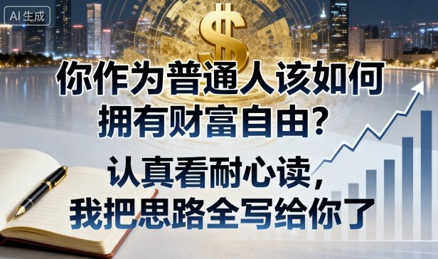 付费文章：你作为普通人该如何拥有财富自由？认真看耐心读，我把思路全写给你了|云雀资源分享
