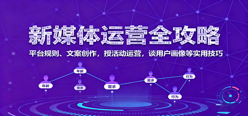 新媒体运营全攻略：平台规则、文案创作，授活动运营，谈用户画像等实用技巧|云雀资源分享