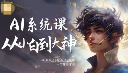 AI系统课程，从小白到大神系统学AI，AI声音-AI绘画-AI视频一门课全掌握|云雀资源分享