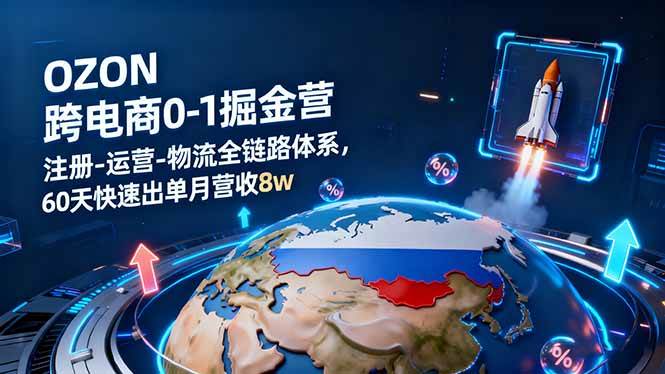 图片[1]-OZON跨境电商0-1掘金营：注册-运营-物流全链路体系，60天快速出单月营收8w