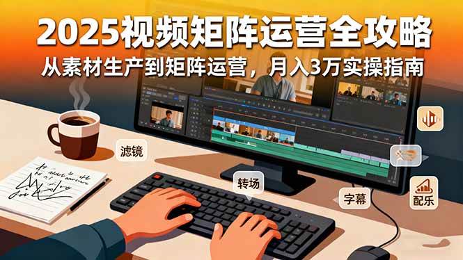 图片[1]-2025短视频矩阵运营全攻略：从素材生产到矩阵运营，月入3万实操指南