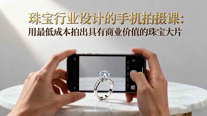 图片[1]-珠宝行业设计的手机拍摄课：用最低成本拍出具有商业价值的珠宝大片！