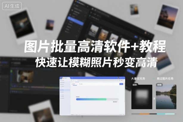 图片批量高清软件+教程，快速让模糊照片秒变高清|云雀资源分享