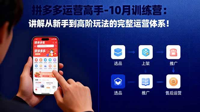 拼多多运营高手-10月训练营：讲解从新手到高阶玩法的完整运营体系！|云雀资源分享