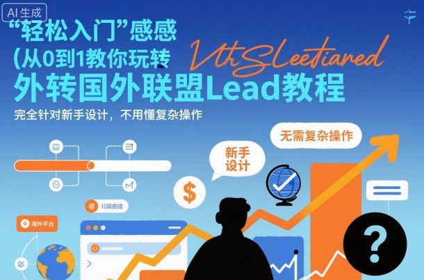 国外联盟賺美刀项目，从0到1教你玩转国外联盟Lead教程，纯新手可操作性100%|云雀资源分享