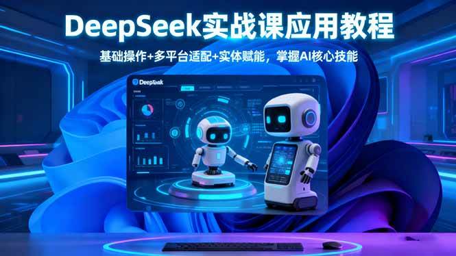 DeepSeek实战课应用教程、基础操作+多平台适配+实体赋能，掌握AI核心技能|云雀资源分享