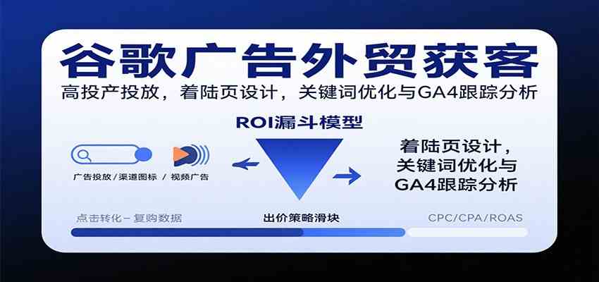 谷歌广告外贸获客，高投产投放，着陆页设计，关键词优化与GA4跟踪分析|云雀资源分享
