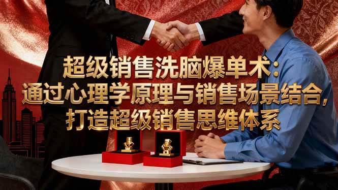 超级销售洗脑爆单术：通过心理学原理与销售场景结合,打造超级销售思维体系|云雀资源分享