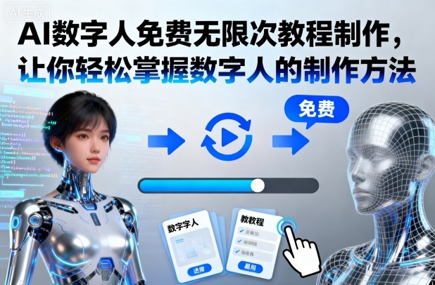 AI数字人免费无限次教程制作，让你轻松掌握数字人的制作方法|云雀资源分享