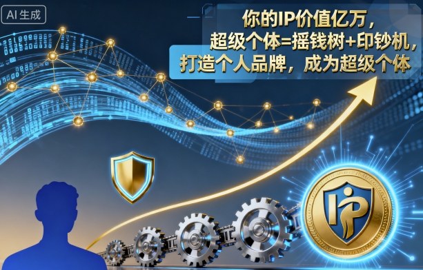 你的IP价值亿万，超级个体=摇钱树+印钞机，打造个人品牌，成为超级个体|云雀资源分享