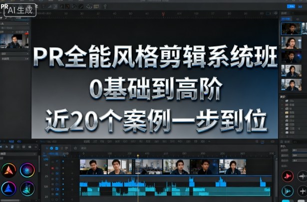 PR全能风格剪辑系统班，0基础到高阶，近20个案例一步到位|云雀资源分享