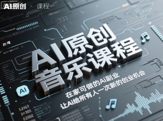 AI原创音乐课程，在家可做的Ai副业，让Ai给所有人一次新的创业机会|云雀资源分享