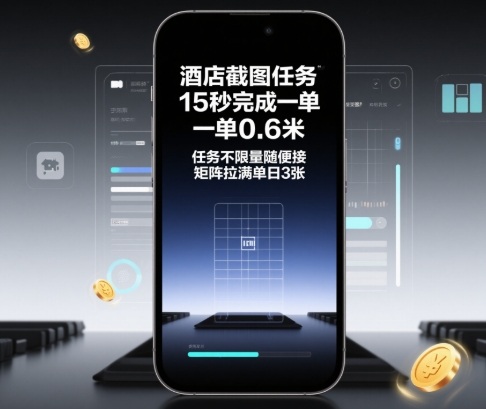 酒店截图任务,15秒完成一单,一单0.6米,任务不限量随便接,矩阵拉满单日3张【揭秘】|云雀资源分享