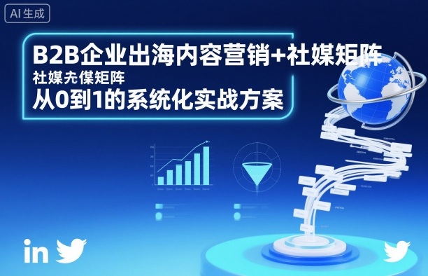 B2B企业出海内容营销+社媒矩阵,从0到1的系统化实战方案|云雀资源分享