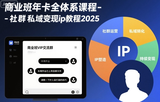 商业班年卡全体系课程-社群私域变现ip教程2025|云雀资源分享