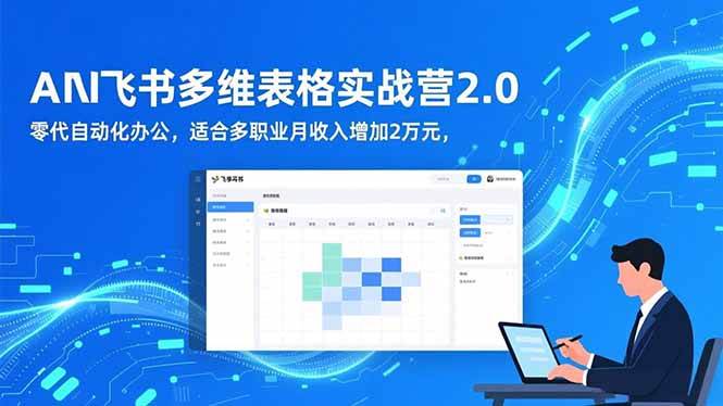 AI+飞书多维表格实战营2.0:零代码自动化办公,适合多职业月收入增加2万元|云雀资源分享