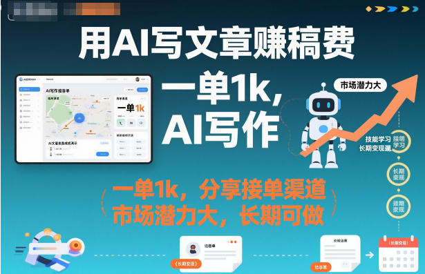 用AI写文章賺稿费，一单1k，分享接单渠道，市场潜力大，长期可做|云雀资源分享