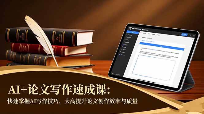 AI+论文写作速成课:快速掌握AI写作技巧,大幅提升论文创作效率与质量|云雀资源分享