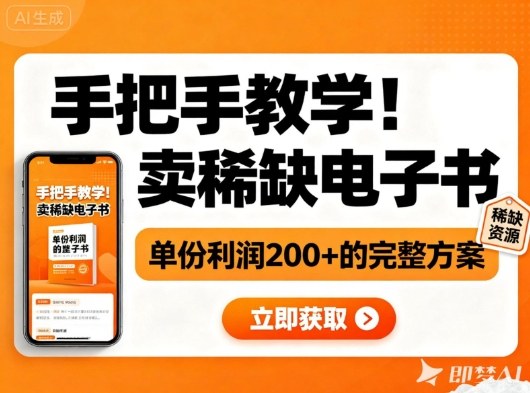 手把手教学！在小红书卖稀缺电子书，单份利润2张+的完整方案|云雀资源分享