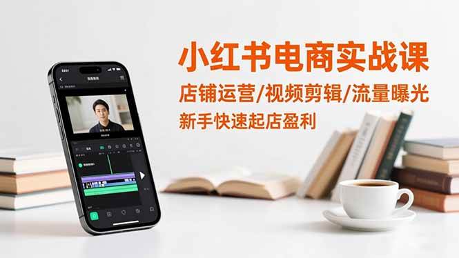 小红书电商实战课:店铺运营/视频剪辑/流量曝光,新手快速起店盈利|云雀资源分享